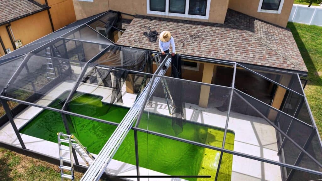 Pool cage rescreening Fort Myers